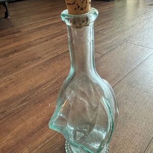 Green Glass Vino Bottle